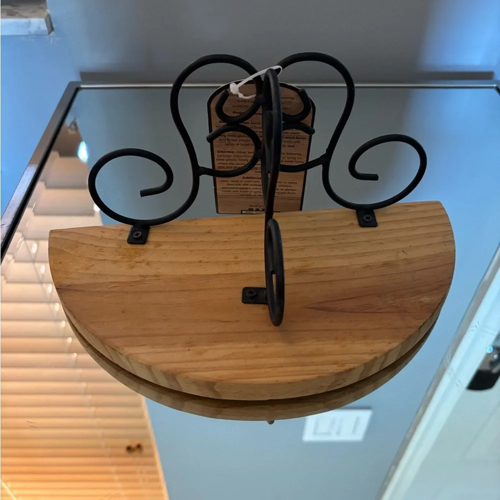 Elegant Black and Brown Wall Shelf